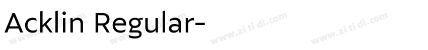 Acklin Regular字体转换